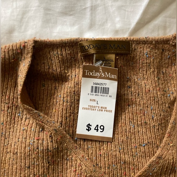 Men's TODAY'S MAN V-Neck Sweater NWT - Picture 2 of 4